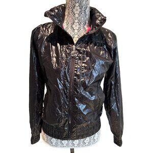 The North Face Black Running Rain Jacket X Small, pink lining, hood, packable